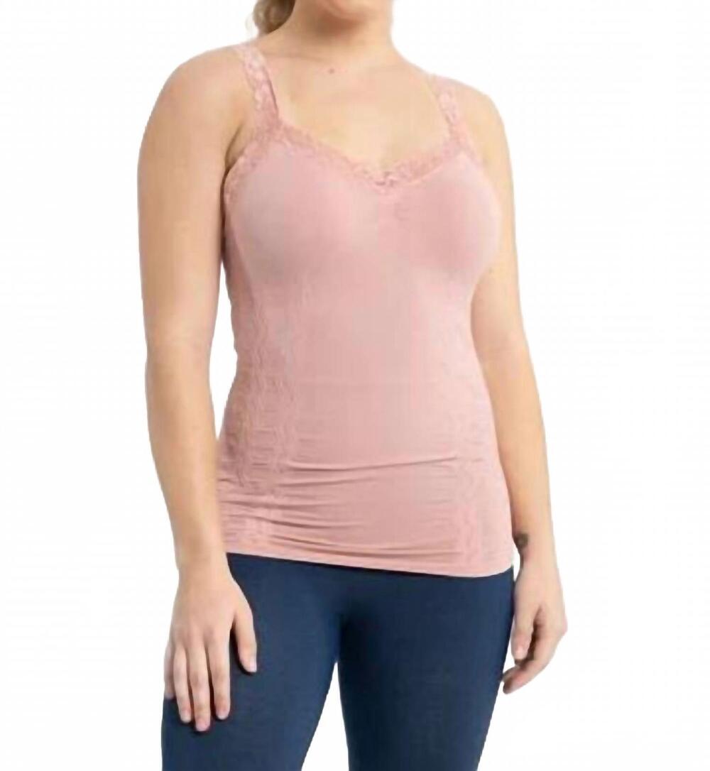 NEW ELIETIAN women's lace corset cami top in dusty rose